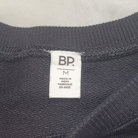 BP. Organic Cotton Crop Sweatshirt Black Peace Embroidered Size Medium NWT - Picture 6 of 10